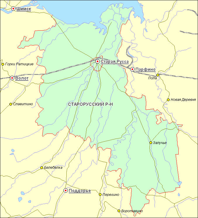 Карта россии с городами старая русса