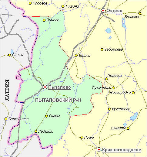 Карта пыталовского района псковской области