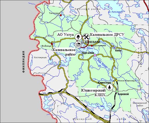 Где находится костомукша карта